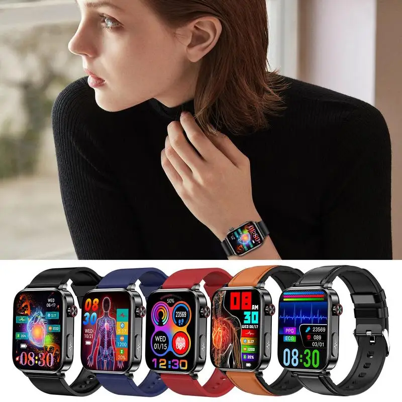 

Blood Glucose Monitor Watch Multifunctional IP67 waterproof Smart Watch 1.96-inch Display Non-invasive Blood Glucose Detection