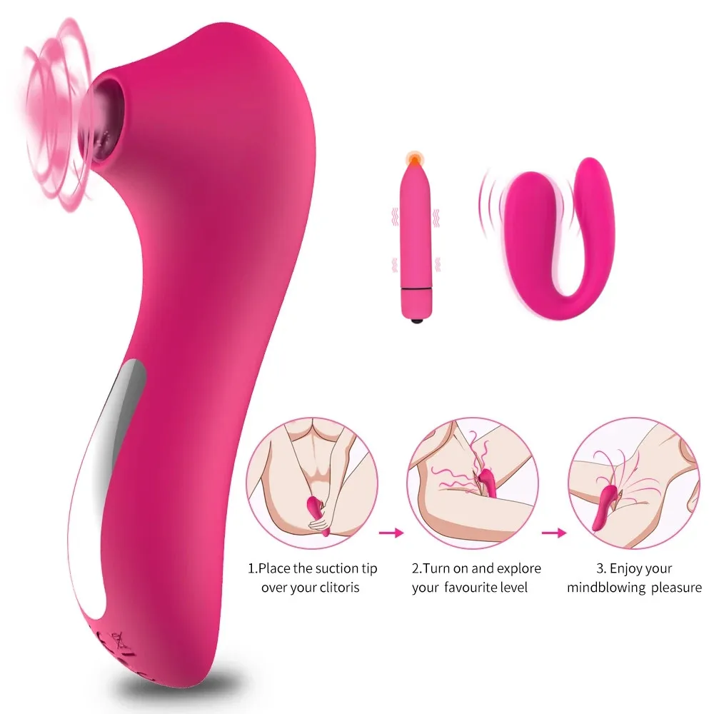 Female Sex Toys Powerful Sucker Clitoris Sucking Vibrator Female Clit Nipple Oral Vacuum Stimulator Massager for Women