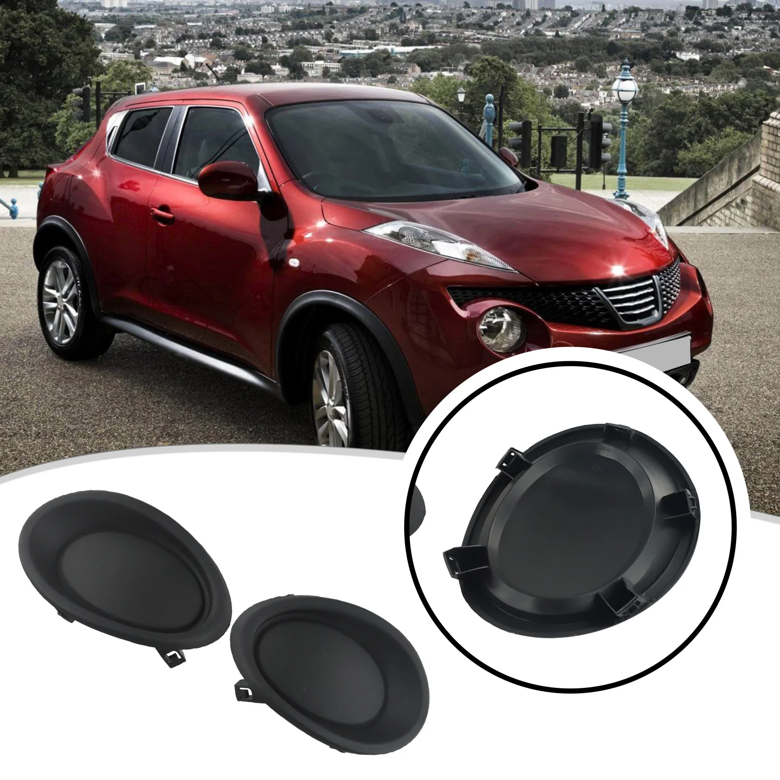 

1pair Front Pair Side Fog Light Lamp Cover 62257-6MA5A 62256-6MA5A Car Fog Light Lamp Cover For Nissan For Rogue Sport 2017-2019