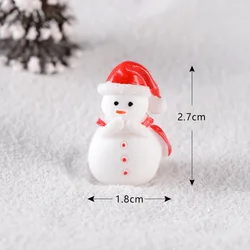 Festive Resin Miniature Holiday Figurines: Snowman, Santa, Christmas Tree, Reindeer Ornaments Perfect (12)