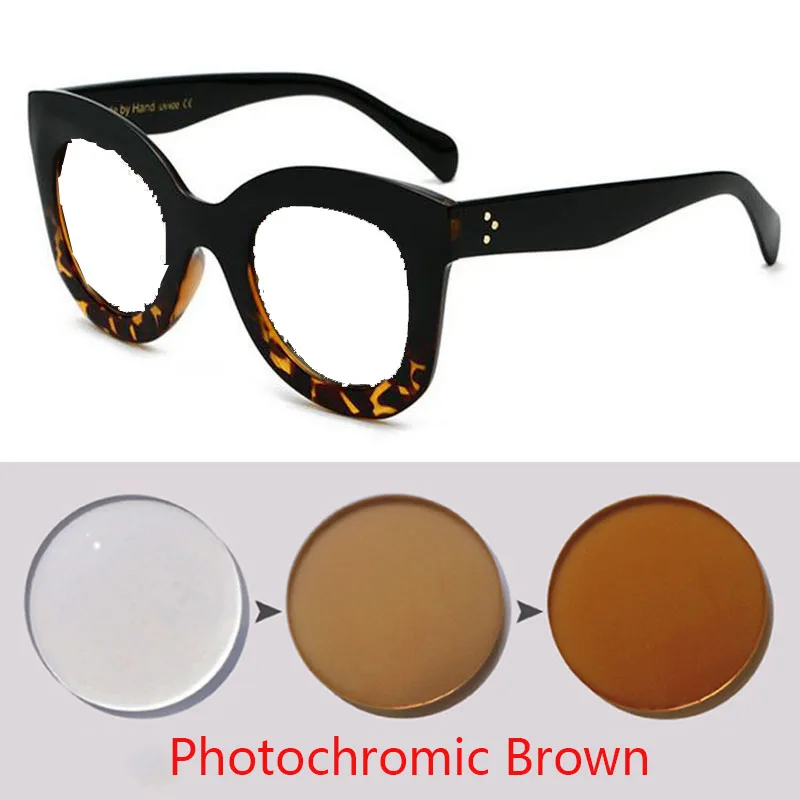 Women Fashion Gradient Vintage Round Style Sunglasses Classic 3 Dots Deep Blue Frame Sun Glasses Oculo 0 -0.5 -1.0 -2.0 To -6.0 6