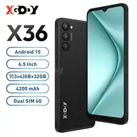 2025 XGODY X36 Android 15 Mobile Phone 4G Dual SIM Octa Core Smartphone 6.5 Inch Screen 7GB RAM 32GB ROM Storage 4200mAh 13MP