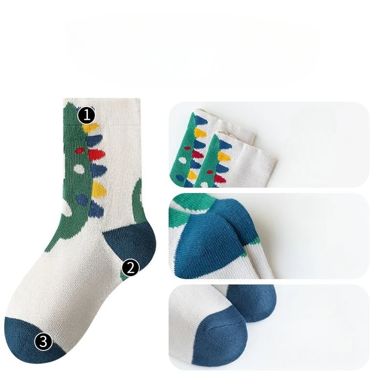 5Pairs/lot Children Socks for Girls Cotton Cute Outdoor Travel Sports Socks Animal Dinosaur Causual Sports Clothes Accessories 16 Sd90f5d60331d459a97a56e5f1728675dd