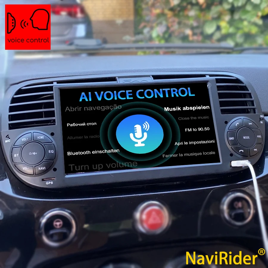 Sprach steuerung Android 13 Auto GPS Navigation DVD Multimedia-Player für  Fiat 2 Din Autoradio Stereo Auto audio FM DPS WLAN BT - AliExpress