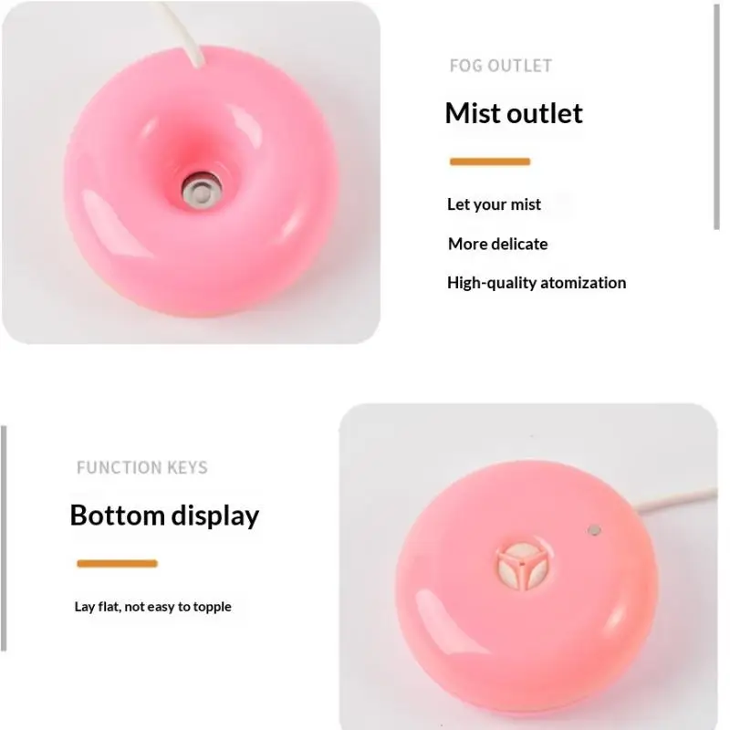 Compact Donut-Shaped USB Humidifier & Aroma Diffuser