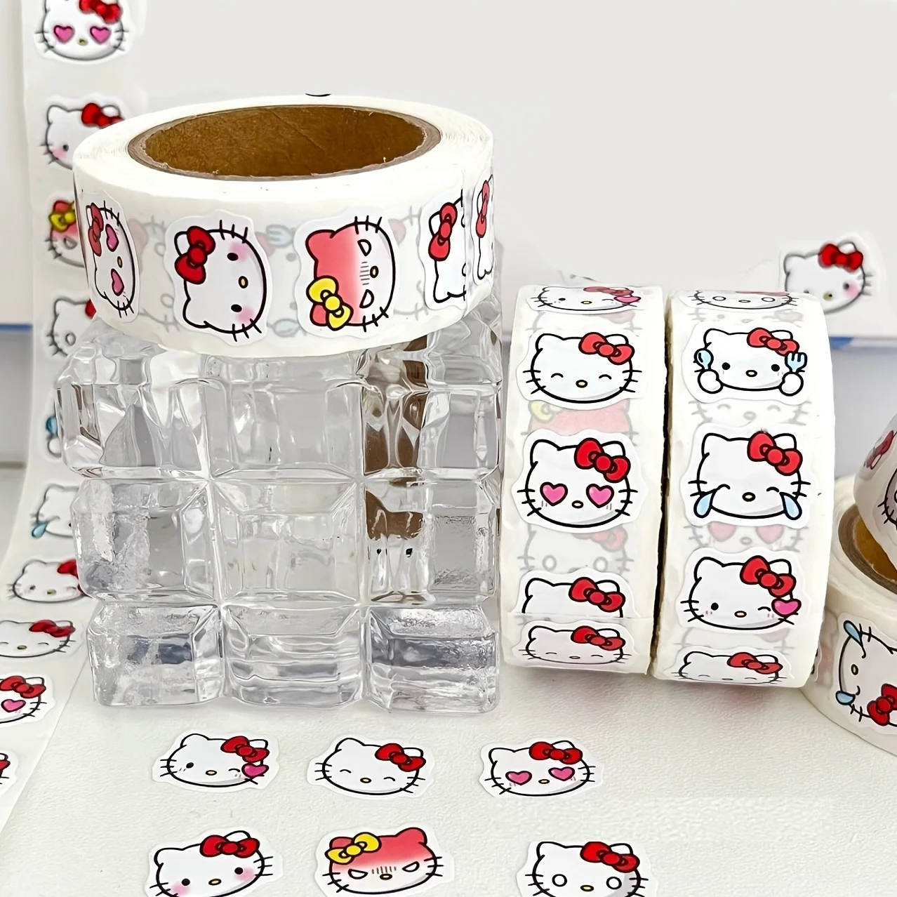 500Pcs/Roll 귀여운 헬로 키티 산리오 씰링 스티커 크리 에이 티브 헬로 키..