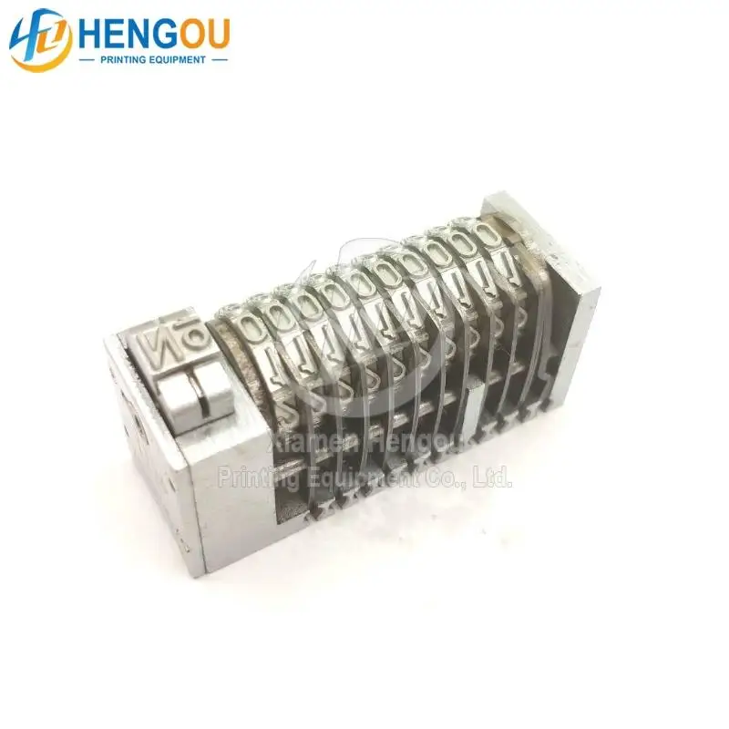 

10 digits Gothic numbering machine backward 09876...