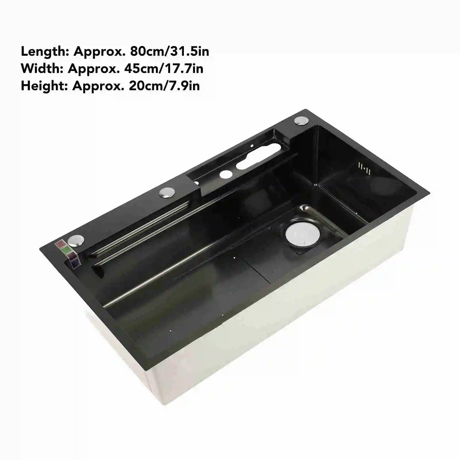 Digital Display Double Sink Professional Stainless Steel Water Temperature Monitoring Digital Display Kitchen Sink for Kitchen 3