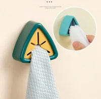 Towel Storage Rack Laundry Cloth Rag Hook Non-perforated Storage Rack Clip Sucker Wall Bathroom Kitchen Accessories 2