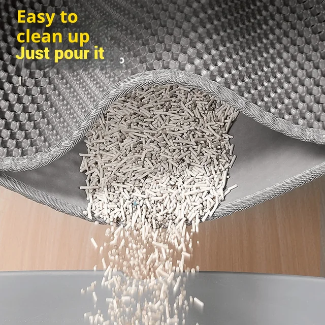 Cat Litter Mat Anti-carry-out Filter Anti-splash Dirty Basin Pet Double-layer Anti-urine Toilet Mat Easy To Clean and Non-slip 3