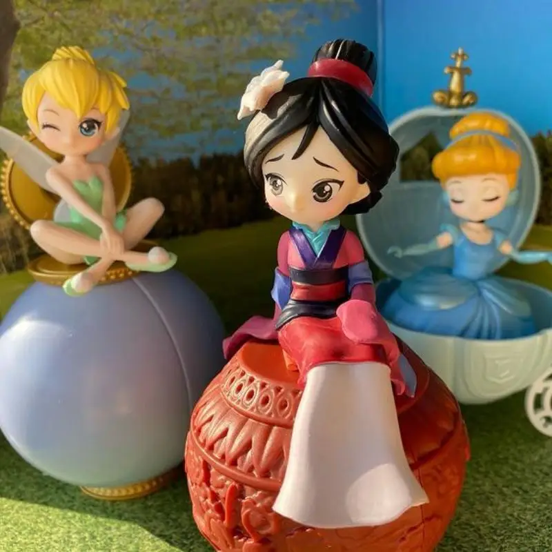 

Bandai Принцесса Диснея Золушка Мулан гасяпон Аниме фигурки кавайные модели куклы Коллекционные Подарки хобби