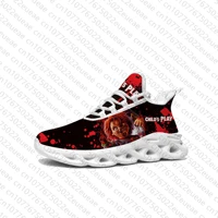 Horror Movie Childs Play Chucky Flats Sneakers Mens Womens Sports Running Shoes Sneaker Lace Up Mesh Footwear custom made Shoe 2