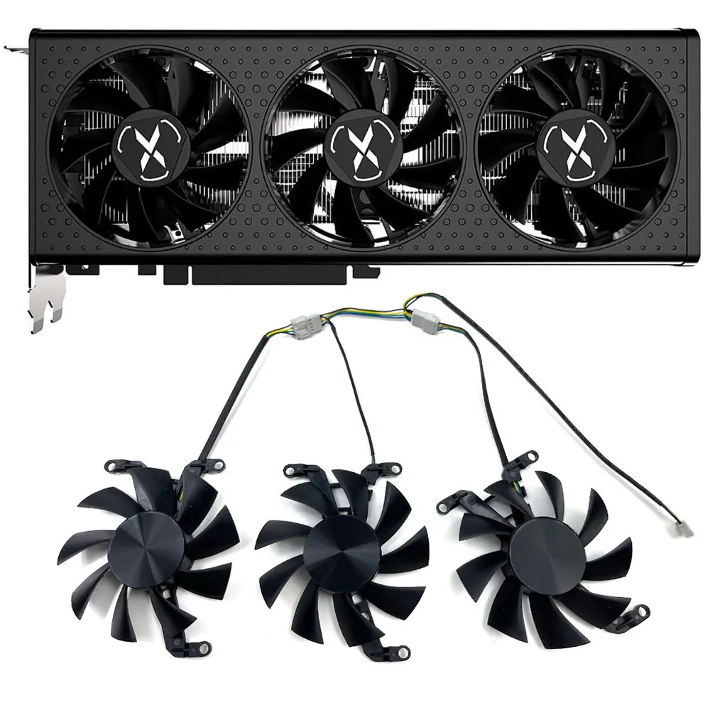 Nuovo 1 Lotto 75Mm Rx 6650 Xt, Rx 6600 Xt Gpu Fan, Per Xfx Speedster Qick308 Radeon Rx 6650 Xt, Rx 6600 Xt Ventola Di Raffreddamento Della Scheda Graf