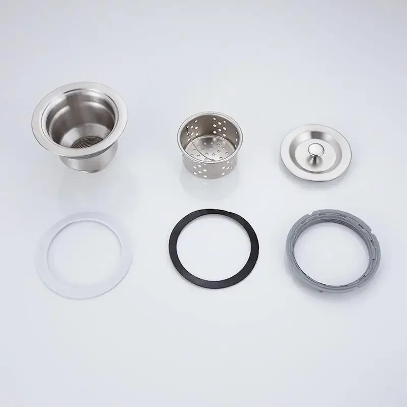 110mm Kitchen Sink Filter Basket Drain Bathroom Stainless Steel Under Mount For Washing Dishes Water Pipe Fittings Accessories