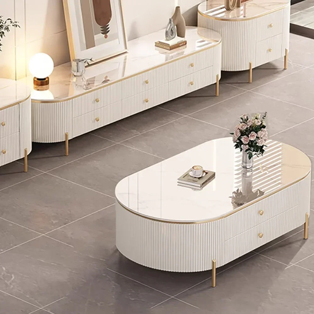 Tavolini da caffè decorativi moderni in metallo - immagine 5