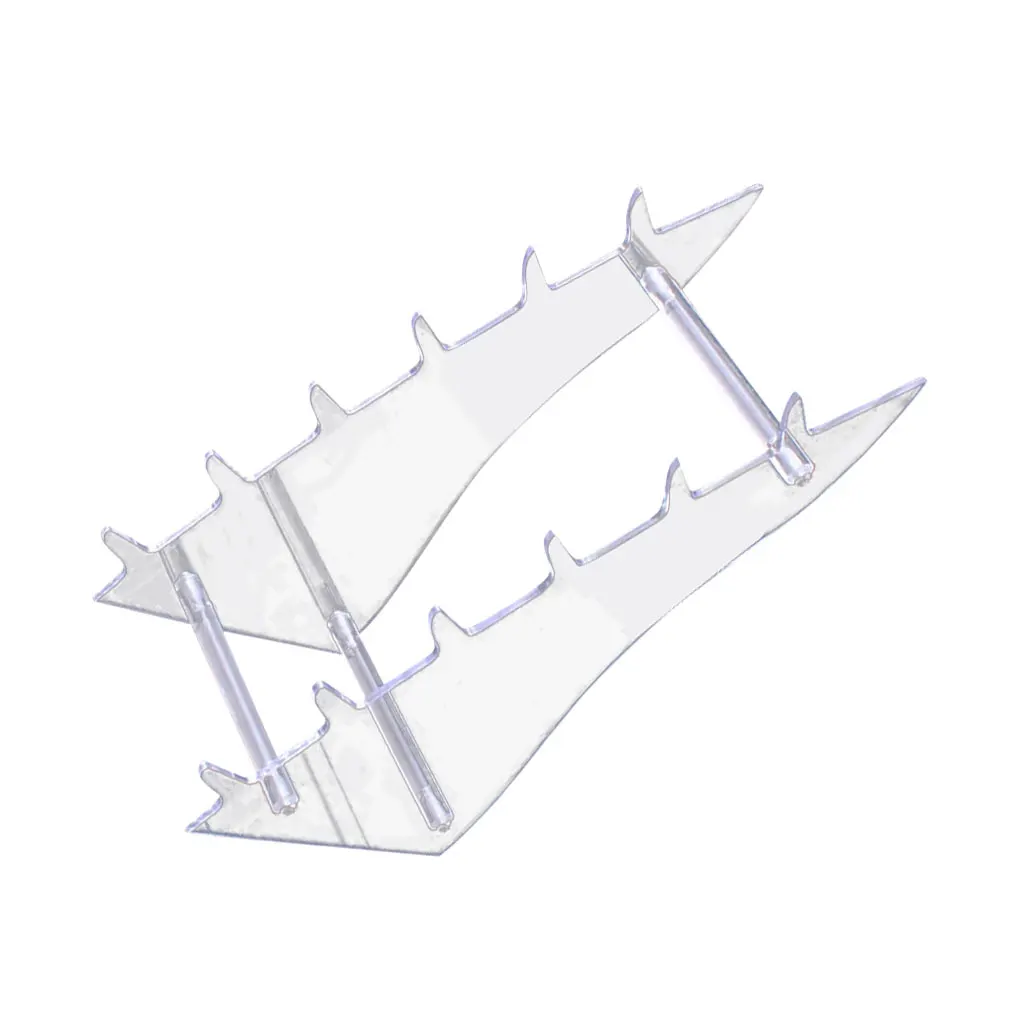1pc Six Layers Heavy Duty Acrylic Knife Holders Pocket Knife Easel Holder Hunting Survival Knife Holder Home Kitchen Storage 6