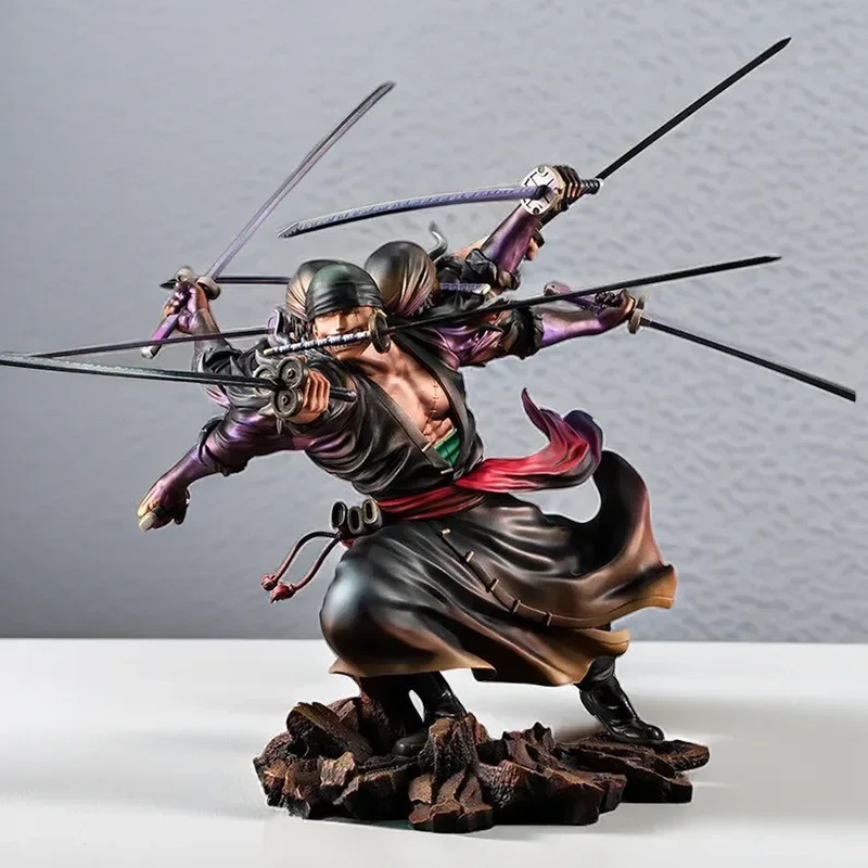 

Аниме One Piece Roronoa Zoro Nine Knives Flow Action фигурки модели игрушки набор коллекционных кукол милые настольные украшения детские подарки