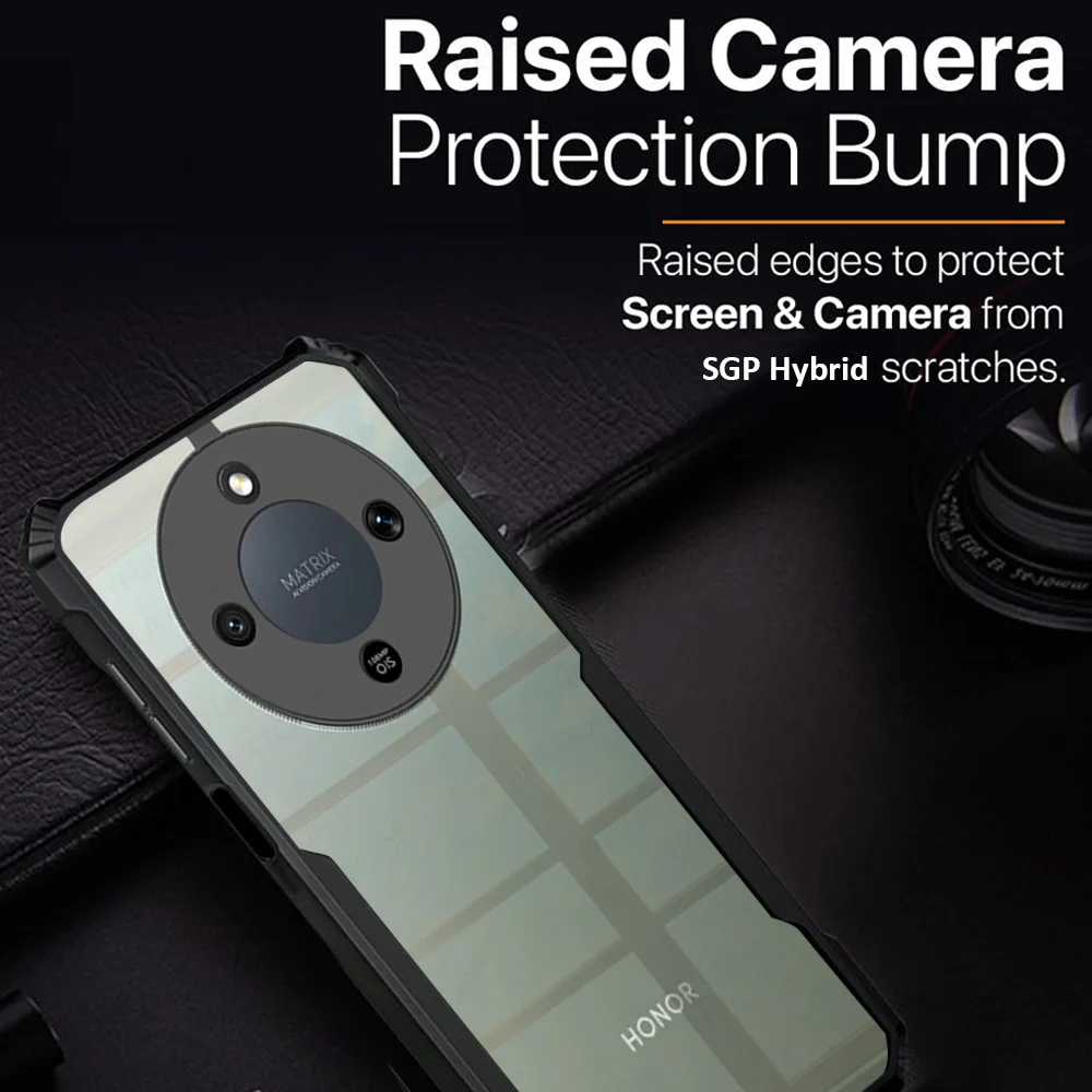 Transparent Shockproof Acrylic Ring Stand Phone Cover