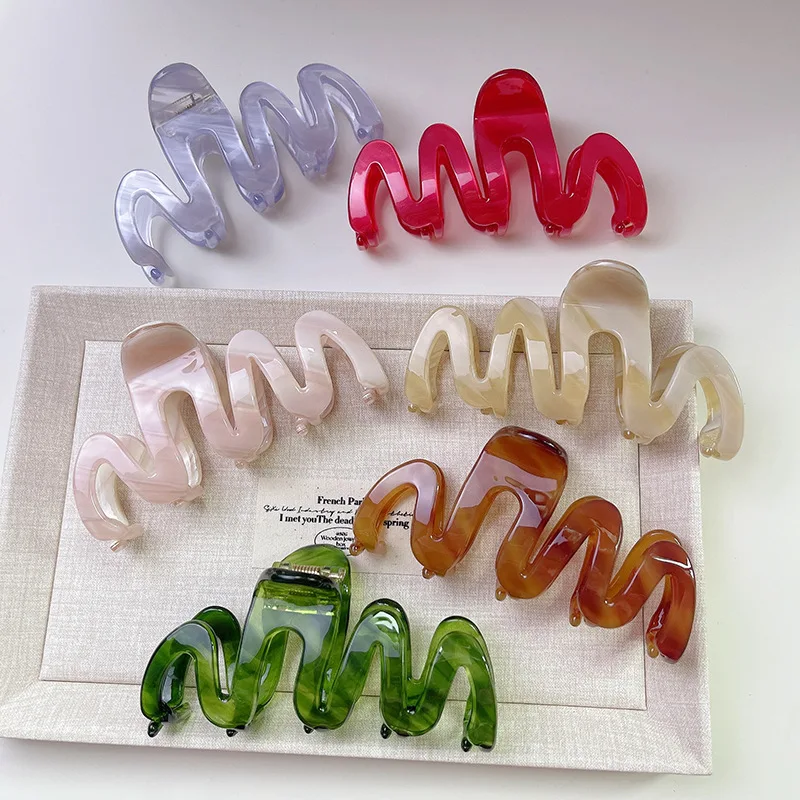 

Заколка для волос с крупными зажимами, Модная тонкая заколка для волос с уксусной кислотой, в Корейском стиле, допамин, аксессуары для волос