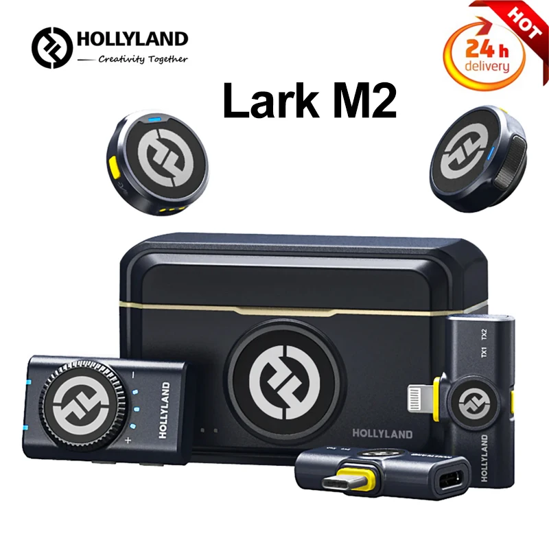 Hollyland Lark M2 ワイヤレスラベリアマイク ノイズリダクション 写真