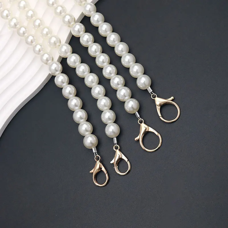 20pcs 24-26cm Pearl Chain Mixed Bead Chains Mobile Phone Lanyard Bag DIY Accessories Handbag Strap Bags Handle Wholesale