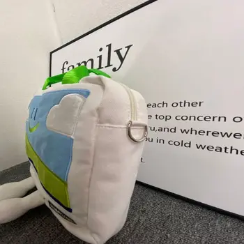 Borsa a tracolla divertente di alta qualità Borsa per laptop con ricamo a forma di volto sorridente Borse versatili di grande capacità per studenti All-match