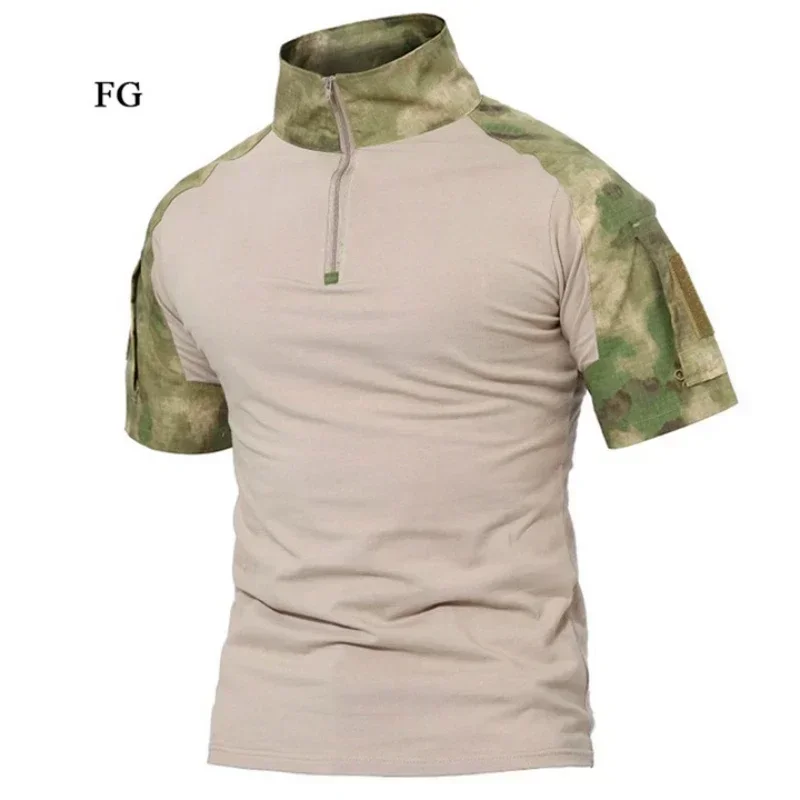 Sport T Shirt Tactical T-Shirts Men Sport Outdoor Tee Quick Dry Short Sleeve Shirt Hiking Hunting Combat Men Clothing Breathable