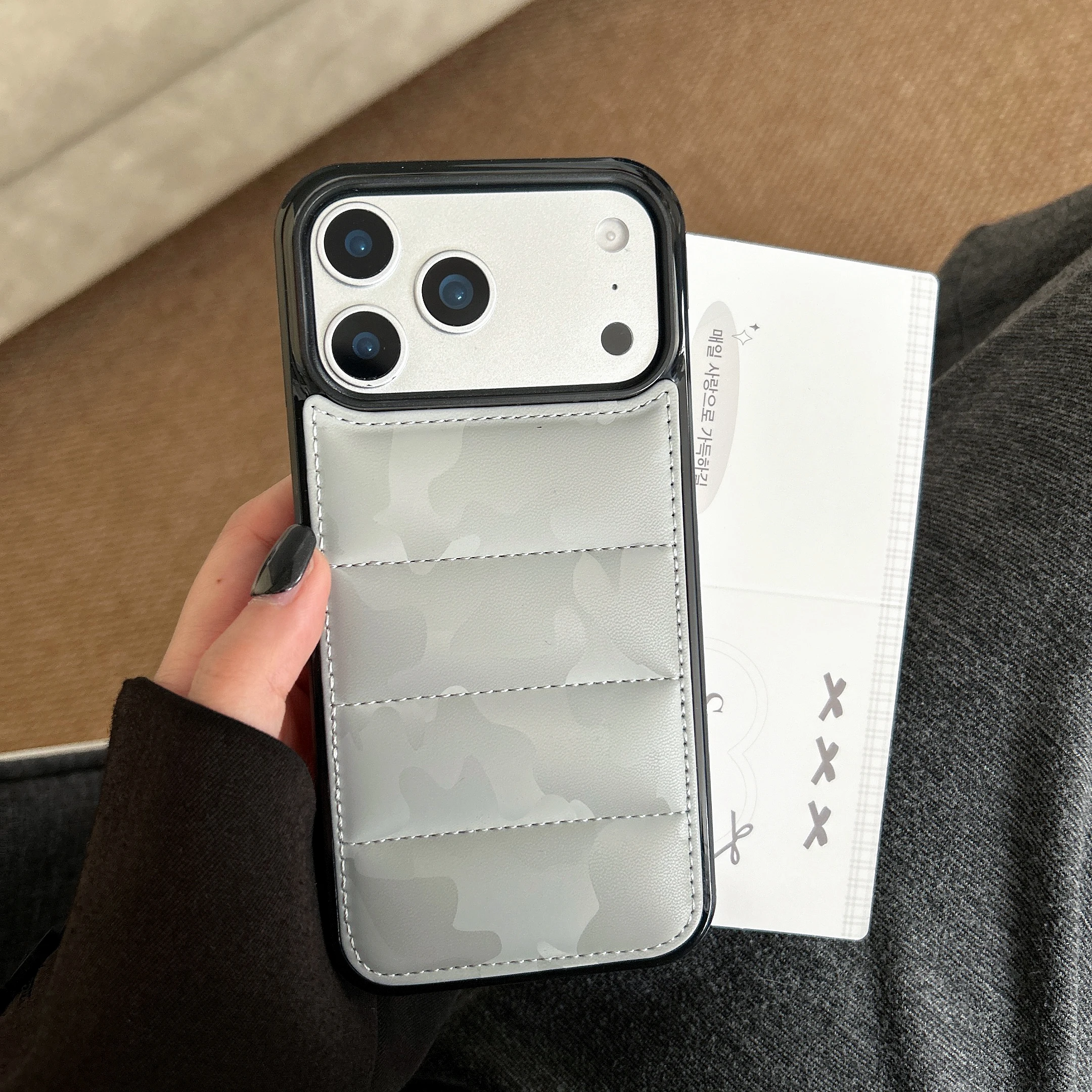 Cool Camo 3D Puffer Phone Case – Camouflage Soft-Touch Cotton Filled Cover