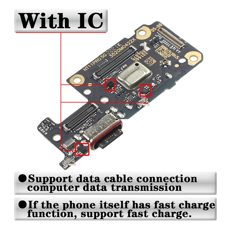 Port Jack Dock Connector Flex Cable for Xiaomi Redmi Note 10 10A 10C 10S 10X 11 11E 11S Pro Plus 4G 5G Charging Board
