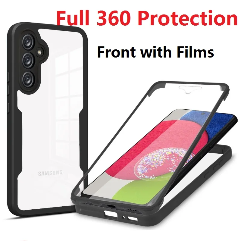 Dual-Layer Clear Phone Case with Screen Protector Cover