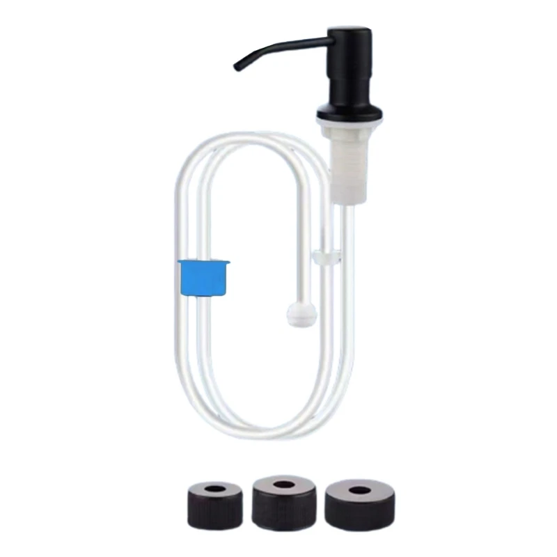 Kitchen Tool Stainless Steel Soap Dispenser with Flexible Silicone Hose for Easy Refills for Bathroom and Kitchen 2