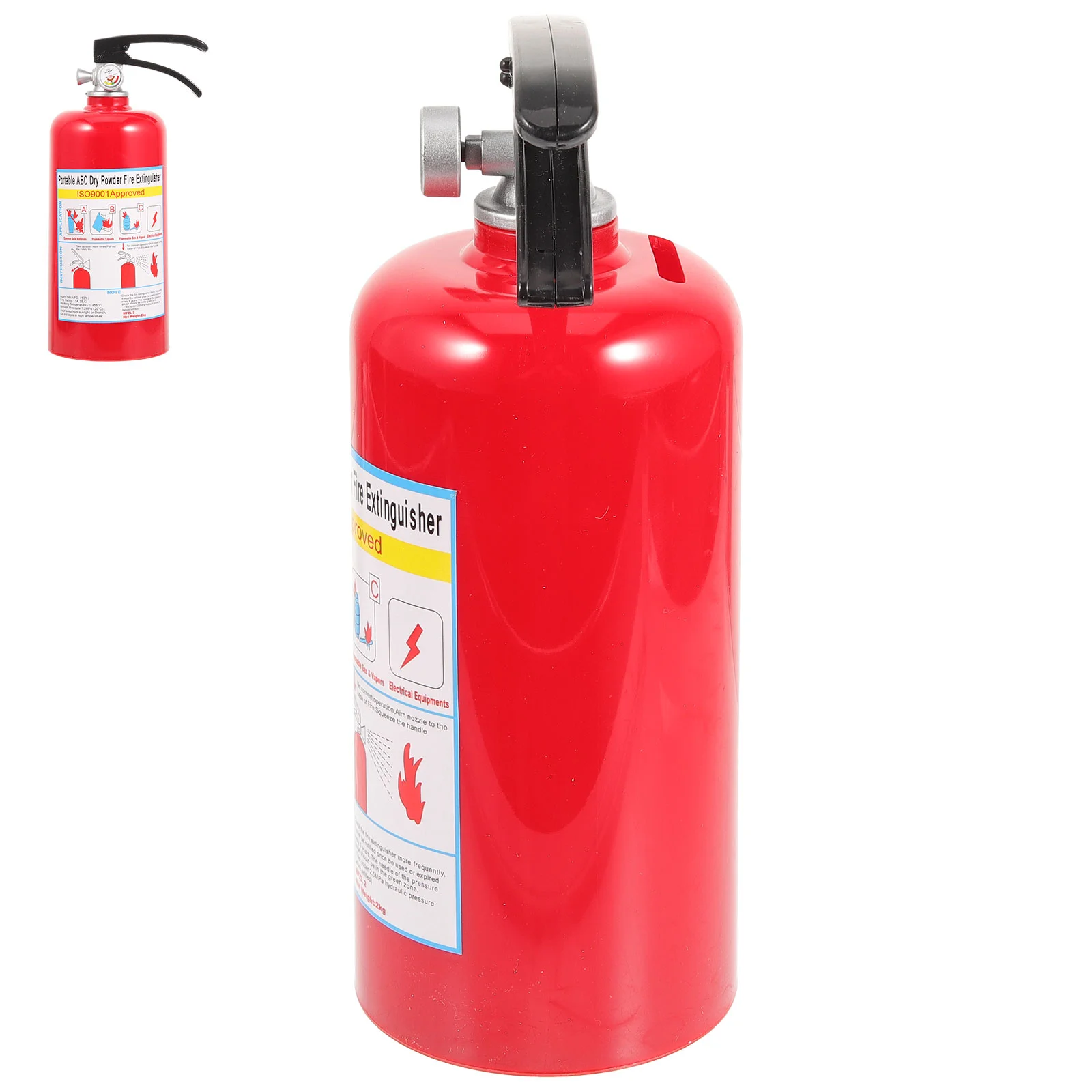 Fire Extinguisher Shape Coin Bank Kids Piggy Bank Boys Girls Money Saving Box Aluminum Alloy Home Decor Storage Container 3