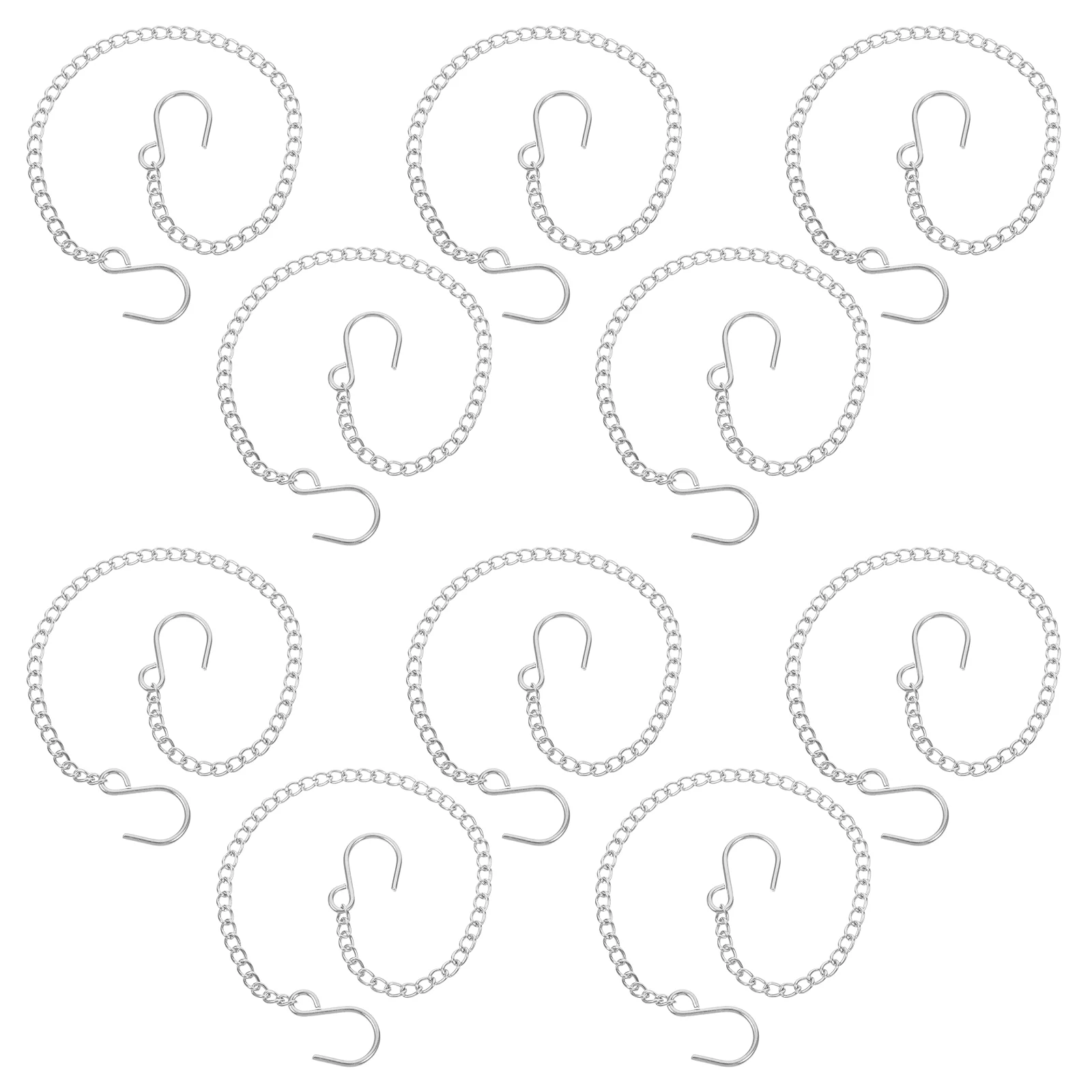 10 Pcs House Plate Hanging Chain Hooks Ornaments Hangers Bird Feeder Stainless Steel Plant Planter Chains with Heavy Duty