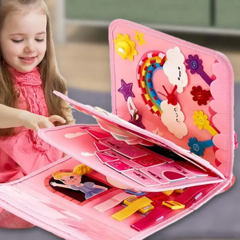 

Sensory Board Book Travel Montessori Sensory Boards Book Toy Backpack Design Sensory Sensory Toy For Easy Learning Lightweight
