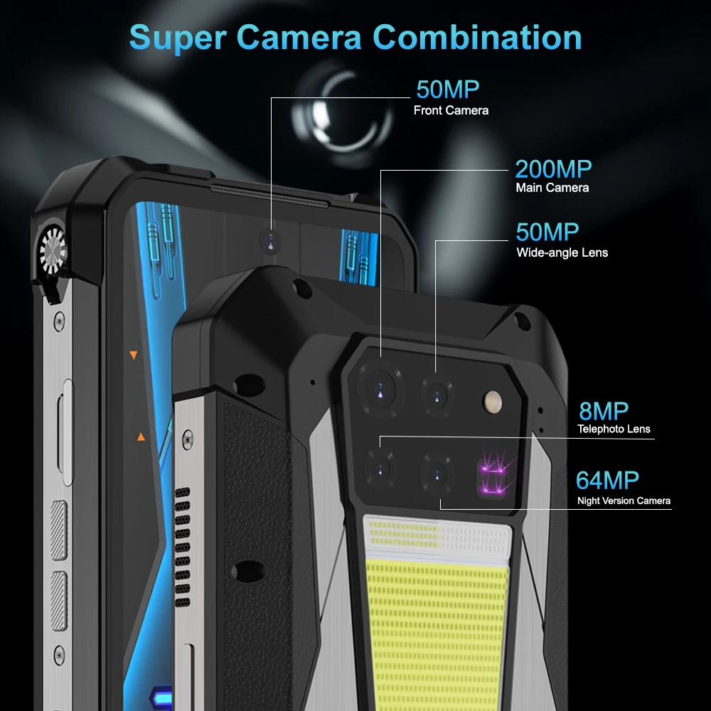 8849 Tank 3 Pro Unihertz 32GB/36GB RAM+512GB ROM 100 Lumens 120Hz Projector 23800mAh 200MP Camera NFC 5G Global Version 4