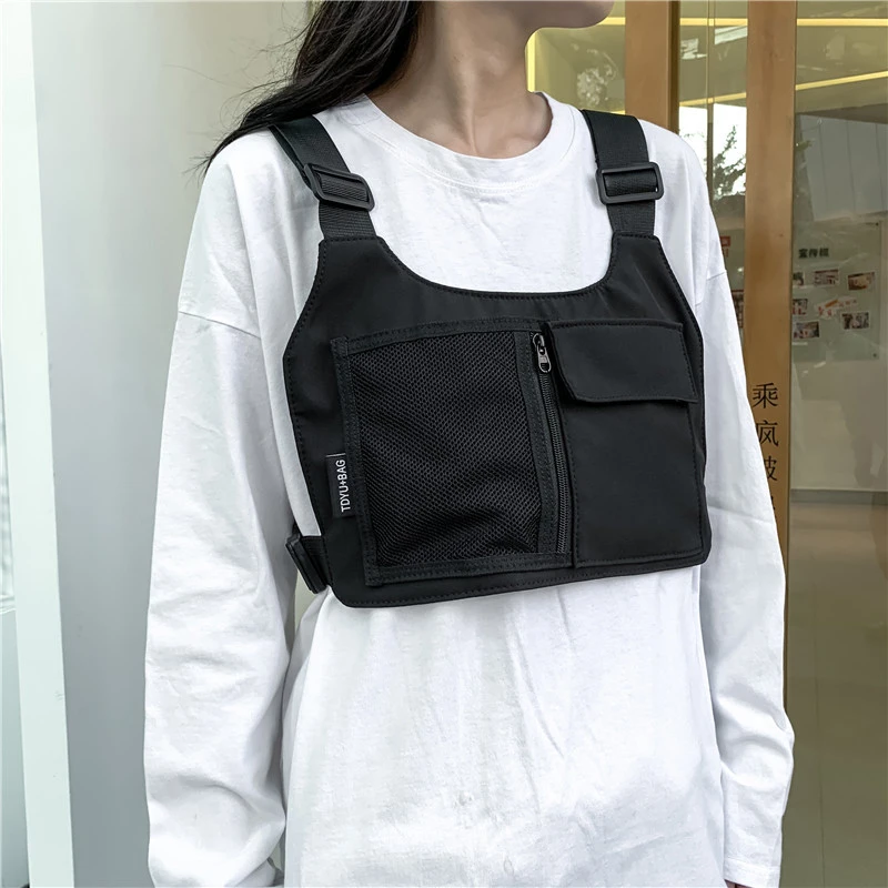 High Quality Nylon Chest Bags Fashion Hip-hop Streetwear Unisex Chest Rig Bag Multi-function Tactical Vest Casual Storage Pocket