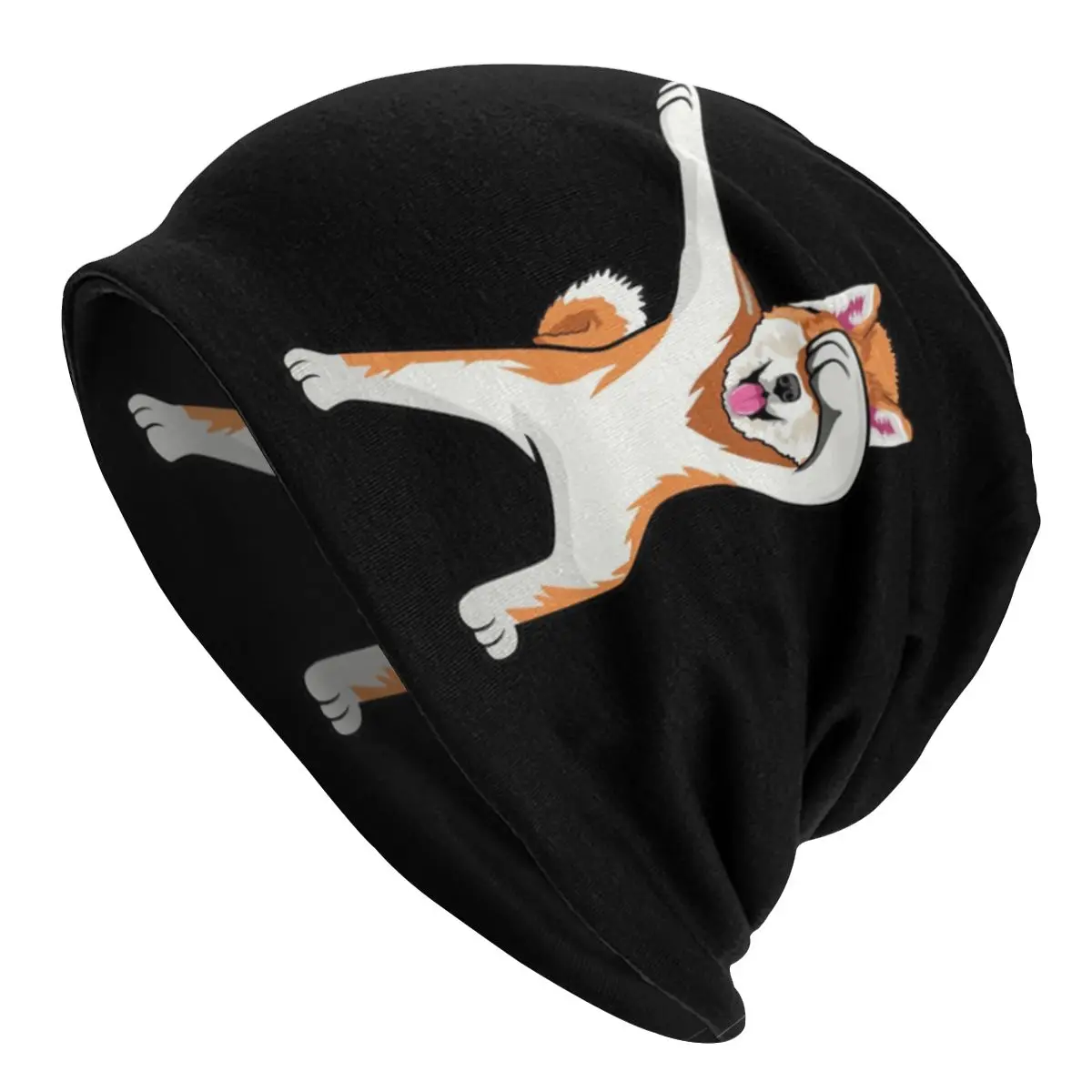 Cool Winter Warm Women Men Knit Hats Unisex Adult Dabbing Akita Dancing Dog Funny Humor Skullies Berretti Caps Bonnet Hats