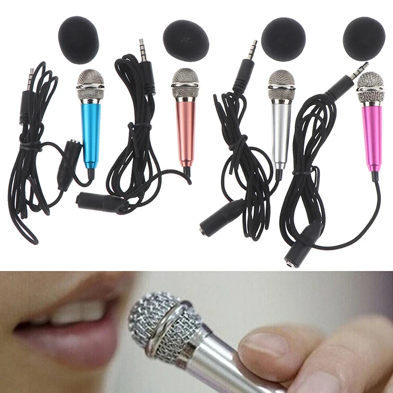 Microfono Portatile Mini Microfono Portatile Da 3.5Mm Stereo Studio Mic Ktv Karaoke Per Smart Phone Laptop Pc Accessori Desktop