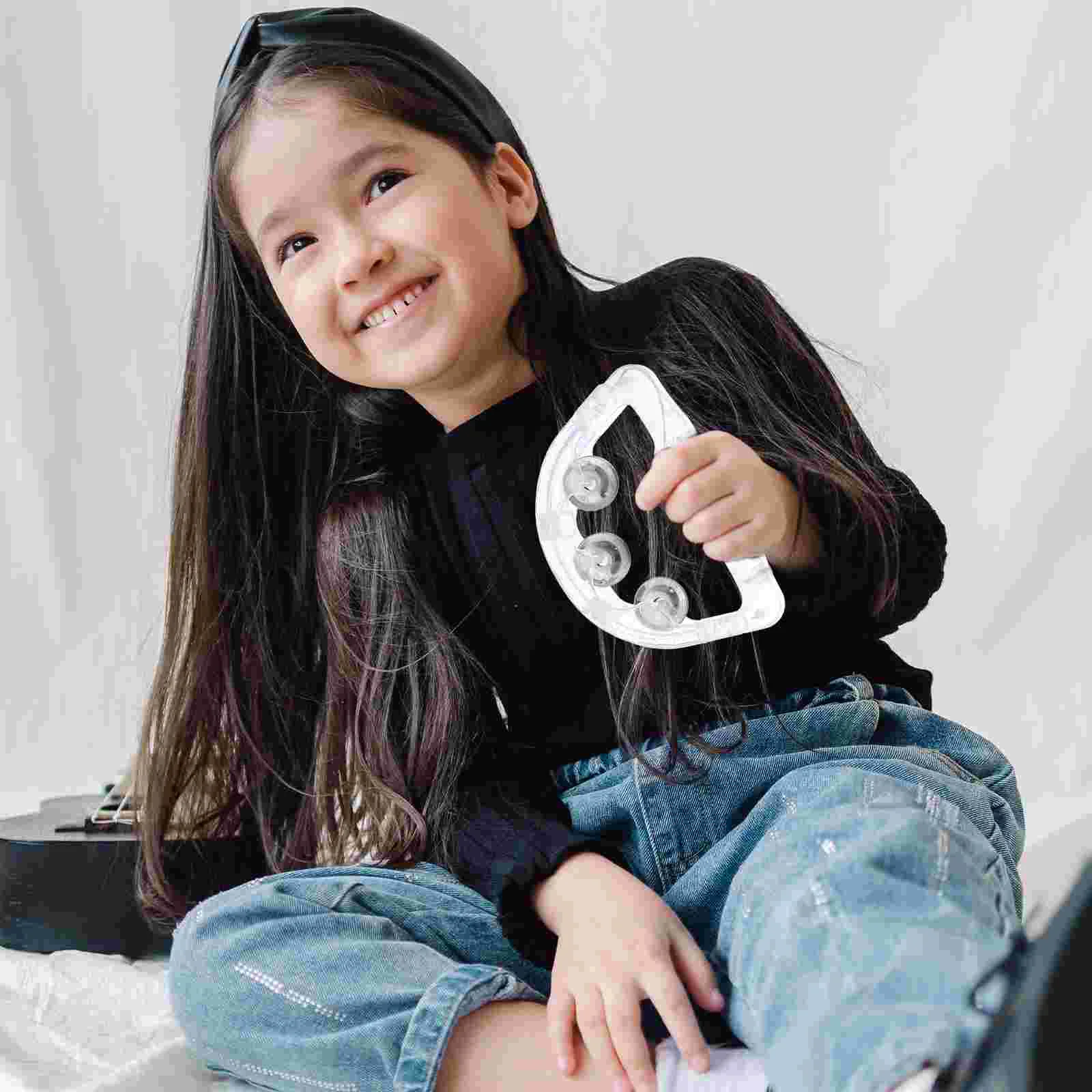 8 Pcs Flash Rattle Luminous Handbell Party Playthings Tambourine The Shaking Toys Plastic Child Flashing Props Supply