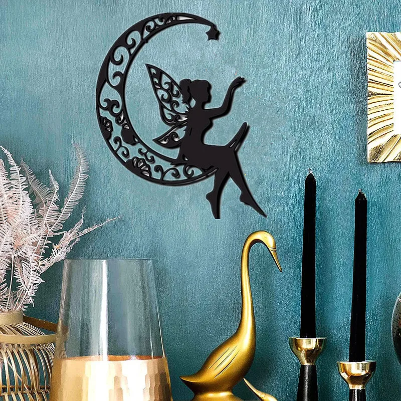 Fairy-Garden-Metal-Iron-Statue-Crafts-Garden-Decoration-Indoor-and-Outdoor-Ornaments-Interesting-Hot-Garden-Statues.jpg Tündérkert Fém Vasszobor Kézműves Kerti Dekoráció Beltéri És Kültéri Díszek Érdekes Forró Szobrok - Image 3