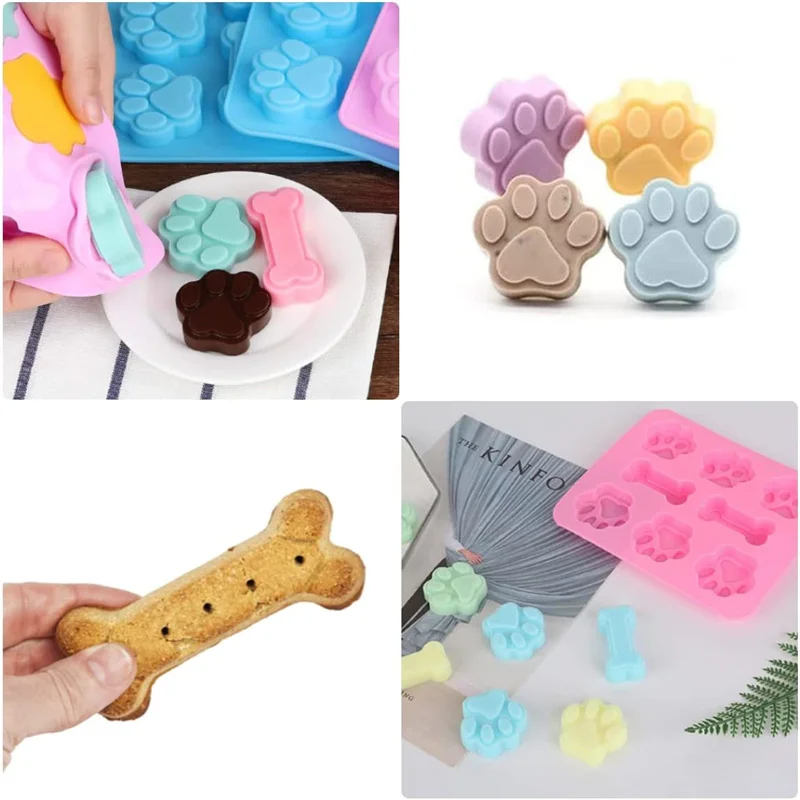 Moule à Gâteau De Lune DIY - 6 Tampons Motifs, Plastique ABS Qualité Alimentaire - Pour Biscuits, Desserts, Bombes De Bain - Rose