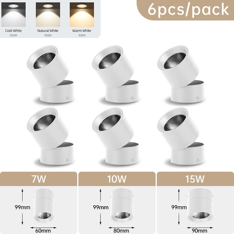 3-Color LED Foldable Downlight