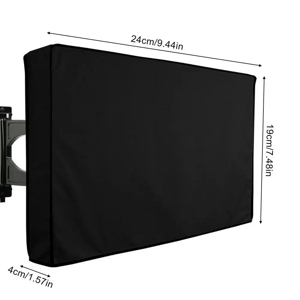 infactory Displayschutz: Outdoor-TV-Abdeckung, für Geräte mit 55 - 58,  wetterfest, schwarz (Fernseher Abdeckung für draußen)