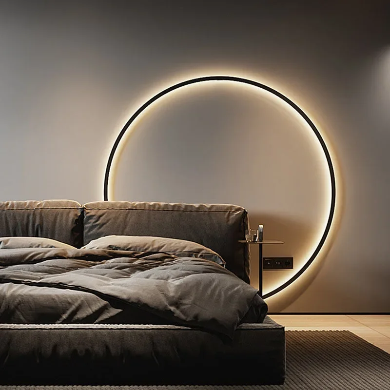 

Circle Background Wall Lamps Modern LED Wall Lights Living Room Bedroom Bedside Aisle Corridor Indoor Deco Lighting Decoration
