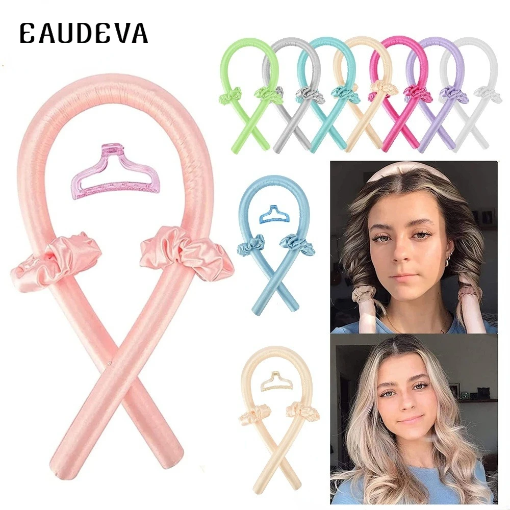 Heatless curling rod bandana sem calor cachos de seda fita rolos de cabelo dormindo macio bandana preguiçoso cabelo cachos ferramentas de estilo - Productos do TikTok que valem a pena comprar