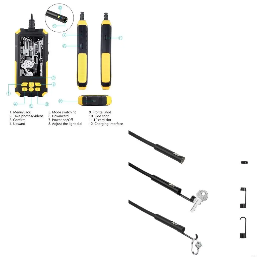 산업 내시경 검사 카메라, Borescope 하수도 카메라 IP68 9 LED 조명..