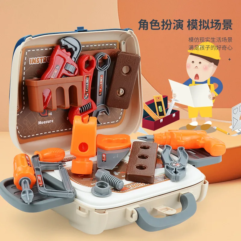 Children's backpack toy disassembly and repair boy simulation home repair tool