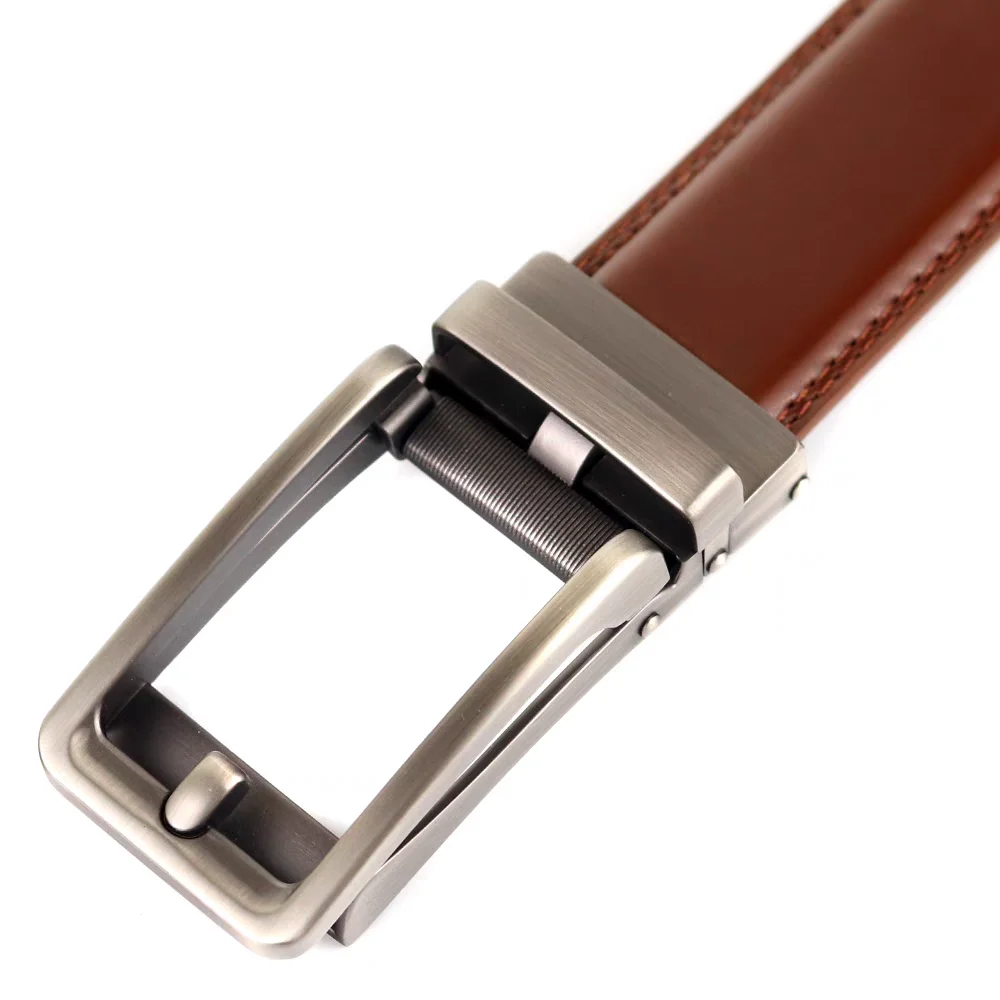 Automatic Leather Ratchet Adjustable Belt for Men