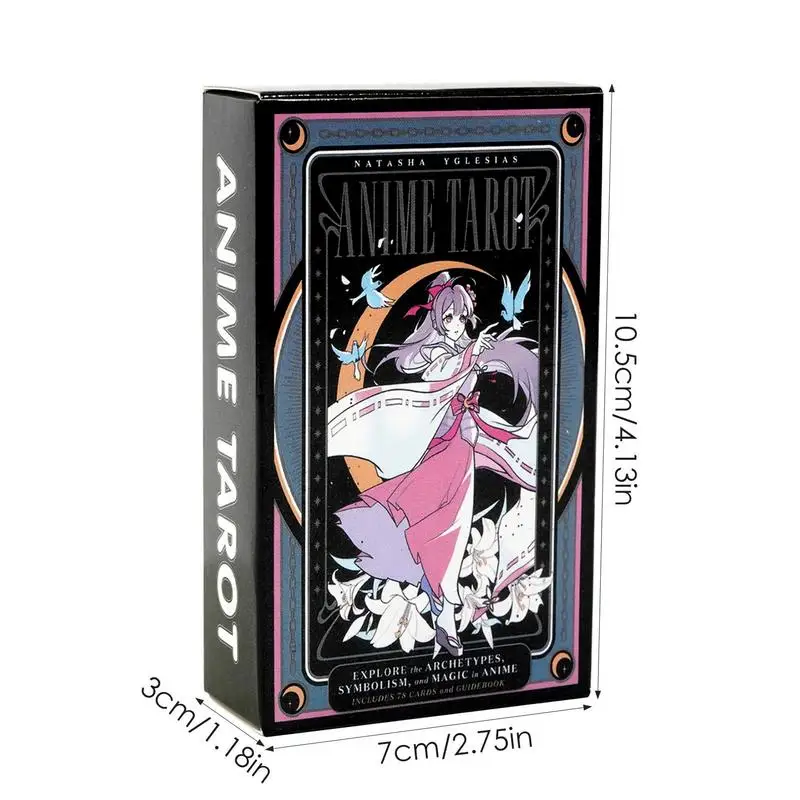 78 Anime Tarot Cards All English Portable Vivid Tarot Deck For Beginners Family Anime Tarot Enthusiasts Deck Game 6