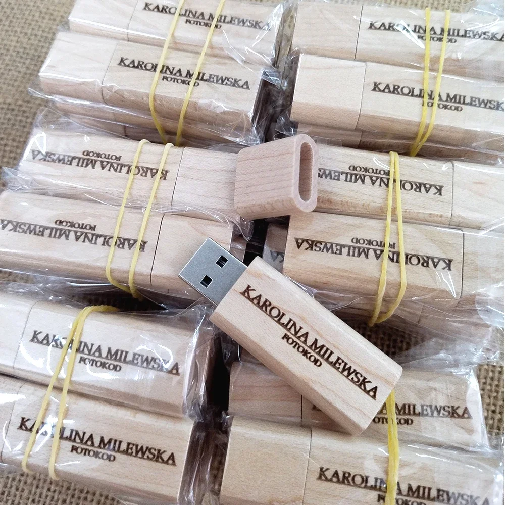 로트 당 50PCS 무료 주문 로고 메이플 우드 pendrive 4gb 8gb 16gb 32gb 64gb usb 2.0 usb 플래시 드라이브 선물 pendrive 사진 선물